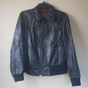 NOT FOR SALE @ THIS TIME Vntg Blk Lthr Bomber Jacket